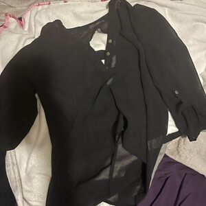 HeartSoul Black Sheer Blouse